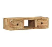 vidaXL Mueble de TV de pared 100x32x25 cm en material Madera maciza de mango rugosa/madera maciza reciclada | almacenamiento funcional diseño moderno para baño dormitorio sala