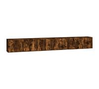 Vidaxl Mueble de TV de Pared 3 Uds 100x34,5x40 Cm Roble Ahumado