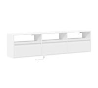 vidaXL Mueble de TV de pared flotante con LED Blanco 180x31x45 cm