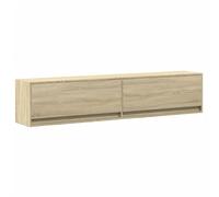 vidaXL Mueble de TV flotante de pared con LED Roble Sonoma 180x31x38 cm