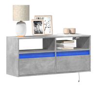 vidaXL Mueble de TV de pared con luces LED gris hormigón 100x31x45 cm