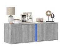 vidaXL Mueble de TV de pared con luces LED gris Sonoma 100x31x35 cm