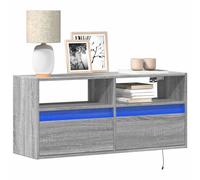 vidaXL Mueble de TV de pared con luces LED gris Sonoma 100x31x45 cm