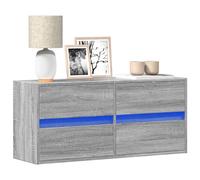 vidaXL Mueble de TV de pared con luces LED gris Sonoma 100x31x45 cm