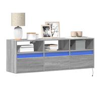 vidaXL Mueble de TV de pared con luces LED gris Sonoma 130x31x45 cm