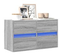 vidaXL Mueble de TV de pared con luces LED gris Sonoma 80x31x45 cm