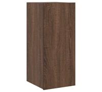 vidaXL Mueble de TV de Pared con Luces LED Roble marrón 30,5x35x70 cm