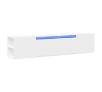 vidaXL Mueble de TV de pared flotante con luz LED 180x31x39,5 cm Blanco