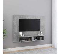 vidaXL Mueble de TV de pared contrachapado gris hormigón 120x23,5x90cm