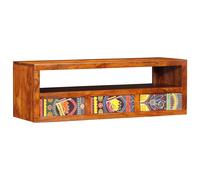 vidaXL Mueble de TV de pared multicolor 90x30x30 madera maciza acacia