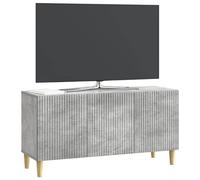 vidaXL Mueble de TV Gris Hormigón 99 x 34,5 x 50 cm, Almacenamiento para Sala, Consola Vintage, Mueble Rectangular con Patas, Espacio Amplio, Organizador Elegante