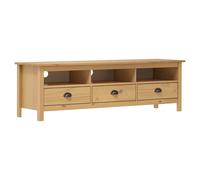 vidaXL Mueble de TV Hill madera maciza de pino marrón miel 158x40x47 cm