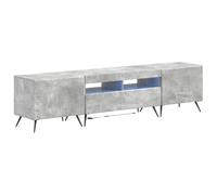 vidaXL Mueble de TV LED Breda 3 uds. Gris Hormigón