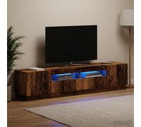 vidaXL Mueble de TV LED HOORN 3 uds. Madera envejecida