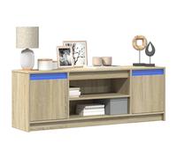 vidaXL Mueble de TV LED en madera de ingeniería Roble Sonoma 139,5x34x50 cm
