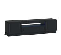 vidaXL Mueble de TV LED Negro Madera de ingeniería