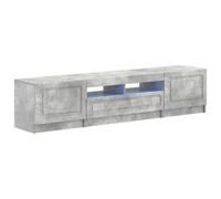 vidaXL Mueble para TV LED UTRECHT, 3 unidades, gris hormigón, material de madera