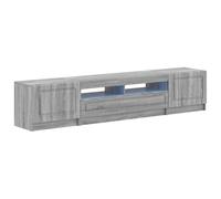 vidaXL Mueble de TV LED Utrecht 3 uds. Sonoma Gris