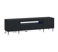 vidaXL Mueble de TV LED ZWOLLE 153 x 35 x 43 cm Negro