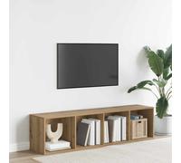 vidaXL Mueble de TV/Librería roble artesanal 36x30x143cm