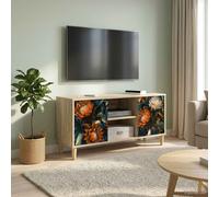 vidaXL Mueble de TV LOCHEM, 102 x 33 x 50 cm, melamina color roble Sonoma