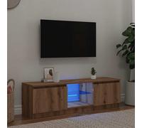 vidaXL Mueble de TV luces LED madera roble artisan 120x30x36 cm