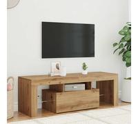 vidaXL Mueble de TV Luces LED Madera Roble Artisan 120x36,5x40 cm