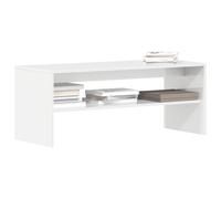 vidaXL Mueble de TV madera contrachapada blanco brillante 100x40x40 cm