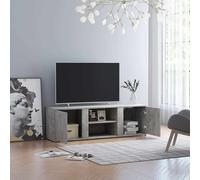 vidaXL Mueble de TV madera contrachapada gris hormigón 120x34x37 cm