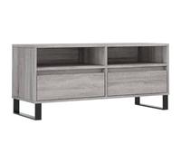 vidaXL Mueble de TV Madera contrachapada Gris Sonoma 100x34,5x44,5 cm, Soporte de TV, Banco de TV, Muebles para Equipos de música, aparador de TV