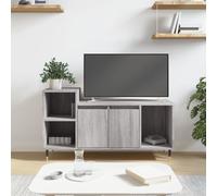 vidaXL Mueble de TV madera contrachapada gris Sonoma 100x35x55 cm