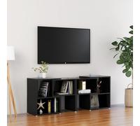 vidaXL Mueble de TV madera contrachapada negro brillante 104x30x52 cm