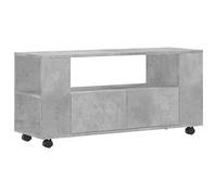 vidaXL Mueble de TV Madera de ingeniería Gris hormigón 102x34,5x43 cm, Soporte de TV, Armario Auxiliar, Armario para Equipos de música, Armario de TV