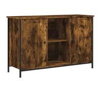 vidaXL Mueble de TV Madera de ingeniería Roble Ahumado 100x35x65 cm, Soporte de TV, Armario Auxiliar, Mueble Multimedia, Armario de TV, aparador