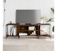 vidaXL Mueble de TV madera de ingeniería roble ahumado 153x37x50 cm