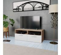 vidaXL Mueble de TV madera de ingeniería roble y blanco 95x35x36 cm