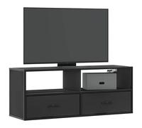 vidaXL Mueble de TV Madera de ingeniería y Metal Negro 100x31x39,5 cm