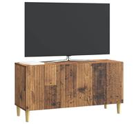 vidaXL Mueble de TV Madera Envejecida 99 x 34,5 x 50 cm, Almacenamiento para Sala, Consola Vintage, Mueble Rectangular con Patas, Espacio Amplio, Organizador Elegante