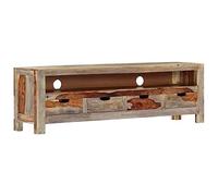 vidaXL Mueble TV Acacia - 4 cajones, 1 estante, madera maciza palisandro rústico - Salón Comedor