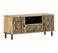 vidaXL Mueble de TV madera maciza de mango con almacenamiento 105x33x46 cm