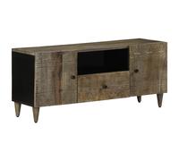 vidaXL Mueble de TV madera maciza de mango gris claro 105x33,5x46 cm