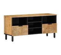 vidaXL Mueble de TV madera maciza de mango marrón 100x33x46 cm