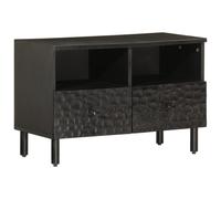 vidaXL Mueble de TV madera maciza de mango negro 70x33x46 cm