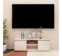 vidaXL Mueble de TV madera maciza de pino blanco 110x30x40 cm