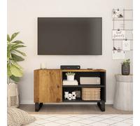 vidaXL Mueble de TV madera mango y madera contrachapada 80x33x46 cm