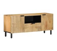 vidaXL Mueble de TV marrón 105x33x46 cm madera maciza mango