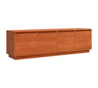vidaXL Mueble de TV Marrón 156 x 37 x Madera de ingeniería, Mueble moderno para sala, soporte rectangular para TV, duradero, estante abierto, mesa
