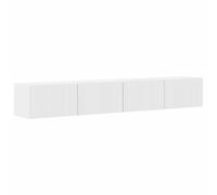 vidaXL Mueble de TV Montado en la Pared 2 uds. Madera de ingeniería Multicolor Brillante