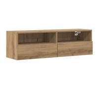 vidaXL Mueble de TV Montado en la Pared Roble Artisan 100 x 30 x 30 cm, Moderno Armario Rectangular de Pared, Mueble Flotante Estiloso para el salón, Centro Multimedia Resistente