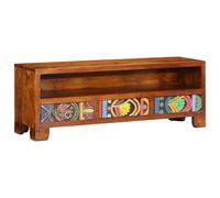 vidaXL Mueble de TV Multicolor 110x30x40 cm Madera Maciza Acacia